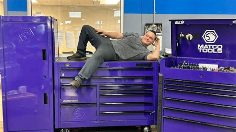 electric purple matco tool box|Matco 10 drawer tool box.